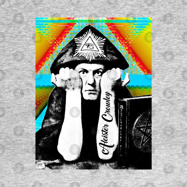 Aleister Crowley Psychedelic Art Print Design by DankFutura